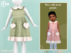 Sims 4 — Dress with heart pockets by MysteriousOo — Dress with heart pockets for toddlers in 9 colors