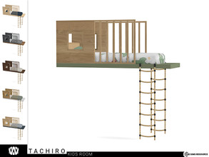 Sims 4 — Tachiro Bunk Bed by wondymoon — - Tachiro Kids Room - Bunk Bed - Wondymoon|TSR - Creations'2022