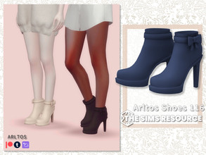 Sims 4 — Short boots / 116 by Arltos — 9 colors. HQ compatible.