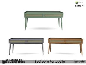Sims 4 — kardofe_Bedroom Portobello_Desk by kardofe — Vintage style writing table, with two drawers decorated with grids,