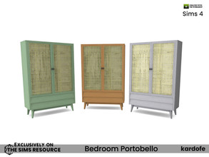 Sims 4 — kardofe_Bedroom Portobello_Dresser by kardofe — Wardrobe with one drawer and two large doors decorated with