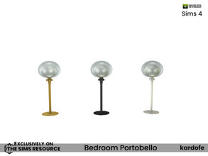 Sims 4 — kardofe_Bedroom Portobello_TableLamp by kardofe — Table lamp, made of metal with a large bulb inside a glass