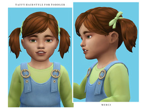 Sims 4 — Taffy Hairstyle for Toddler by -Merci- — New Maxis Match Hairstyle for Sims4. -For girls. -Base Game compatible.