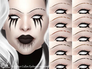 Sims 4 — Halloween Cullen Eyebrows by MSQSIMS — These thin shaved halloween eyebrows comes in 10 swatches and are