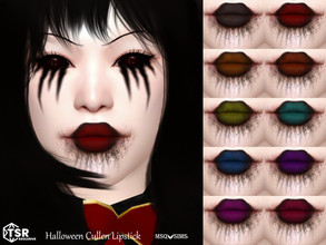Sims 4 — Halloween Cullen Lipstick by MSQSIMS — This halloween lipstick comes in 10 swatches and is available for
