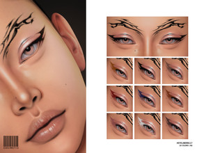 Sims 4 — Gothic Eyeliner | N117 by cosimetic — - Female - 10 Swatches. - 10 Custom thumbnail. - You can find it in the