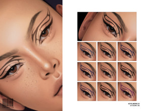 Sims 4 — Gothic Eyeliner | N118 by cosimetic — - Female - 10 Swatches. - 10 Custom thumbnail. - You can find it in the