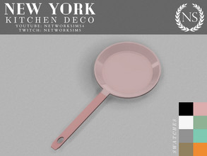 Sims 4 — New York Kitchen Deco PtII - Pan by networksims — A pan with slots for food.