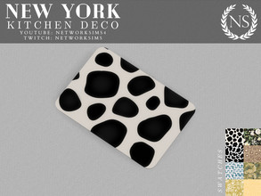 Sims 4 — New York Kitchen Deco PtII - Table Mat by networksims — A table mat with slots for various items.