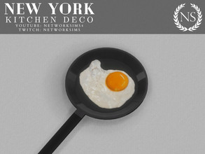 Sims 4 — New York Kitchen Deco PtIII - Fried Egg by networksims — A fried egg for the NYKD plate or pan.
