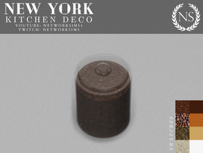 Sims 4 — New York Kitchen Deco PtIII - Jar by networksims — A glass jar with various different contents.