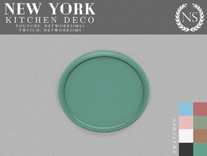 Sims 4 — New York Kitchen Deco PtIII - Plate by networksims — A plate with slots for food.