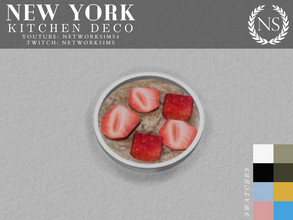 Sims 4 — New York Kitchen Deco PtIII - Porridge by networksims — A bowl of porridge with strawberries and various