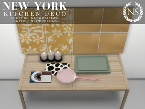 Sims 4 — New York Kitchen Deco PtII by networksims — A set of 7 decorative items for kitchens and small dining rooms.