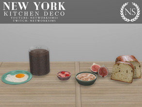 Sims 4 — New York Kitchen Deco PtIII by networksims — A set of 7 decorative items for kitchens and small dining rooms.