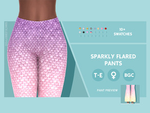 Sims 4 — Sparkly Flared Pants by simcelebrity00 — These Sparkly, Flared, and base game compatible pants are available for
