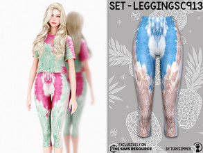 Sims 4 — Set-Leggings C913 by turksimmer — 6 Swatches Compatible with HQ mod Works with all of skins Custom Thumbnail New