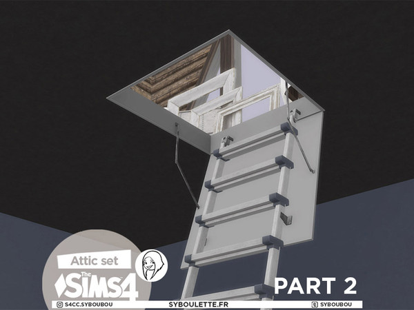 Sims 4 — Patreon release - Attic set part 2 by Syboubou — This is a set to create an attic in your game. It contains some