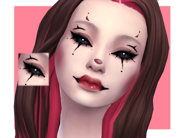 Sims 4 — Clowni Eyeliner by Sagittariah — base game compatible 1 swatch properly tagged enabled for all occults (except