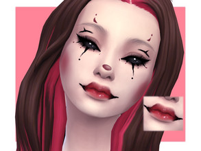 Sims 4 — Clowni Lipgloss by Sagittariah — base game compatible 4 swatches properly tagged enabled for all occults (except