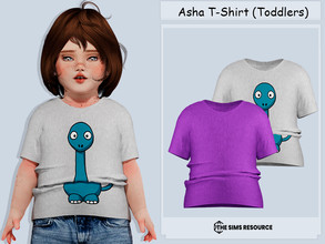 Sims 4 — Asha T-Shirt (Toddlers) by couquett — T-Shirt for your toddlers -avaible in 17 swatches -new mesh -HQ mod