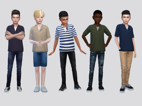 Sims 4 — Tarkus Shirt Boys by McLayneSims — TSR EXCLUSIVE Standalone item 9 Swatches MESH by Me NO RECOLORING Please
