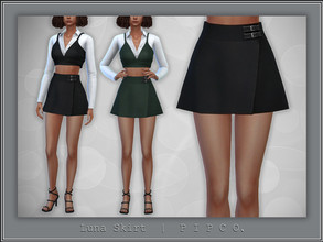 Sims 4 — Luna Skirt. by Pipco — A mini skirt in 10 colors. Base Game Compatible New Mesh All Lods HQ Compatible Specular