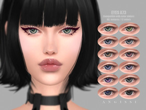 Sims 4 — EYES A73 by ANGISSI — *PREVIEWS MADE USING HQ MOD *Facepaint category *12 colors *Sliders compatible *HQ mod