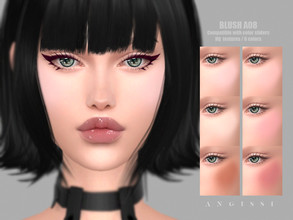 Sims 4 — BLUSH A08 by ANGISSI — *PREVIEWS MADE USING HQ MOD *Makeup category *6 colors *Sliders compatible *HQ mod