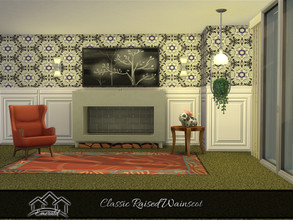 Sims 4 — Classic Raised Wainscot_S2 by Emerald — For the beauty and add dimension to any traditional rooms.