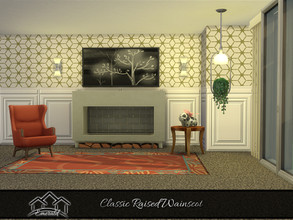 Sims 4 — Classic Raised Wainscot_S4 by Emerald — For the beauty and add dimension to any traditional rooms.