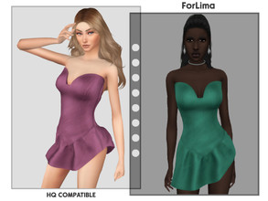 Sims 4 — ForLima Dress .2 by ForLima — 8 Colors HQ Compatible All LOD's New Mesh Custom Thumbnail