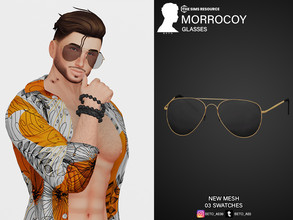 Sims 4 — Morrocoy (Glasses) by Beto_ae0 — Male summer glasses, Enjoy it - 03 Colors