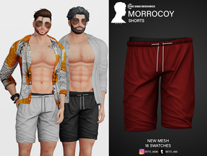 Sims 4 — Morrocoy (Shorts) by Beto_ae0 — Men's shorts for summer, enjoy it - 18 colors - New Mesh - All Lods - All maps