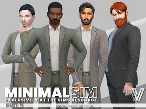 Sims 4 — MinimalSim Suit 4 by SimmieV — So simple and classic, this suit will definitely appeal to your minimalist
