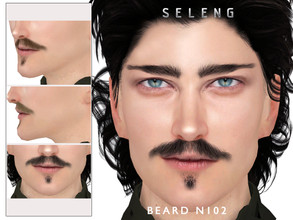 Sims 4 — Beard N102 by Seleng — HQ compatible beard with 21 colours, available for Teen to Elder.