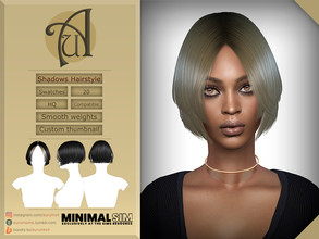 Sims 4 — MinimalSim - Shadows Hairstyle by AurumMusik — New minimalistic cascade haircut for females in 20 swatches.