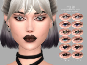 Sims 4 — EYES A74 by ANGISSI — *PREVIEWS MADE USING HQ MOD *Facepaint category *12 colors *Sliders compatible *HQ mod
