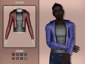 Sims 4 — Male Top No.4 by BeatBBQ — - 8 Colors - All Texture Maps - New Mesh (All LODs) - Custom Thumbnail - HQ