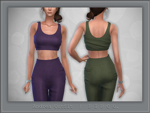 Sims 4 — Andrea Top. by Pipco — A trendy crop top in 18 colors. Base Game Compatible New Mesh All Lods HQ Compatible