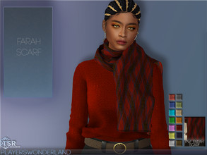 Sims 4 — Farah Scarf by PlayersWonderland — A nice, warm and cozy scarf for your Sims. Perfect for autumn or winter.