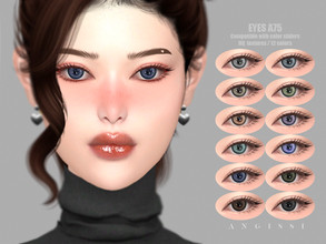 Sims 4 — EYES A75 by ANGISSI — *PREVIEWS MADE USING HQ MOD *Facepaint category *12 colors *Sliders compatible *HQ mod