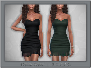Sims 4 — Sierra Dress. by Pipco — A mini dress in 18 colors. Base Game Compatible New Mesh All Lods HQ Compatible Shadow,
