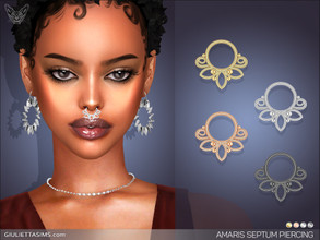 Sims 4 — Amaris Septum Piercing by feyona — Amaris Septum Piercing comes in 4 colors of metal: yellow gold, white gold,
