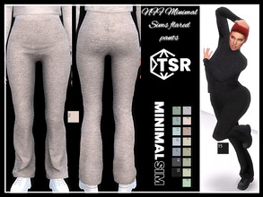 Sims 4 — Minimal Sims flared pants by Nadiafabulousflow — Hi guys! This upload it's a flared pants - New mesh -