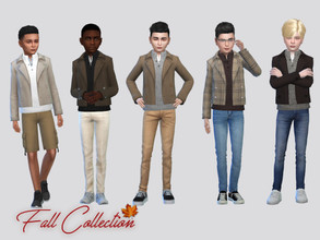Sims 4 — Martel Sweater Jacket Boys by McLayneSims — TSR EXCLUSIVE Standalone item 8 Swatches MESH by Me NO RECOLORING