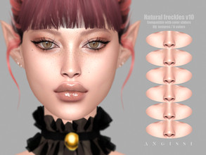 Sims 4 — Natural freckles v10 by ANGISSI — *PREVIEWS MADE USING HQ MOD *Makeup category / blush *6 colors *Sliders