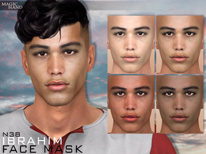 Sims 4 — Ibrahim Face Mask N38 by MagicHand — Cute boy face mask in 5 skin color variations - HQ Compatible. Preview -