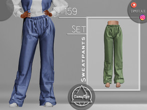 Sims 4 — SET 159 - Sweatpants by Camuflaje — Fashion trendy, sport set that includes sweatpants & sweatshirt with a
