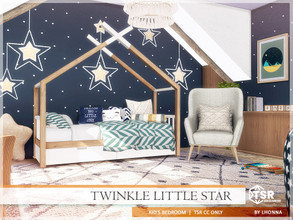 Sims 4 — Twinkle Little Star - Kid's Room /TSR CC only/ by Lhonna — Big, cute kid's room. CC used! Please, read the
